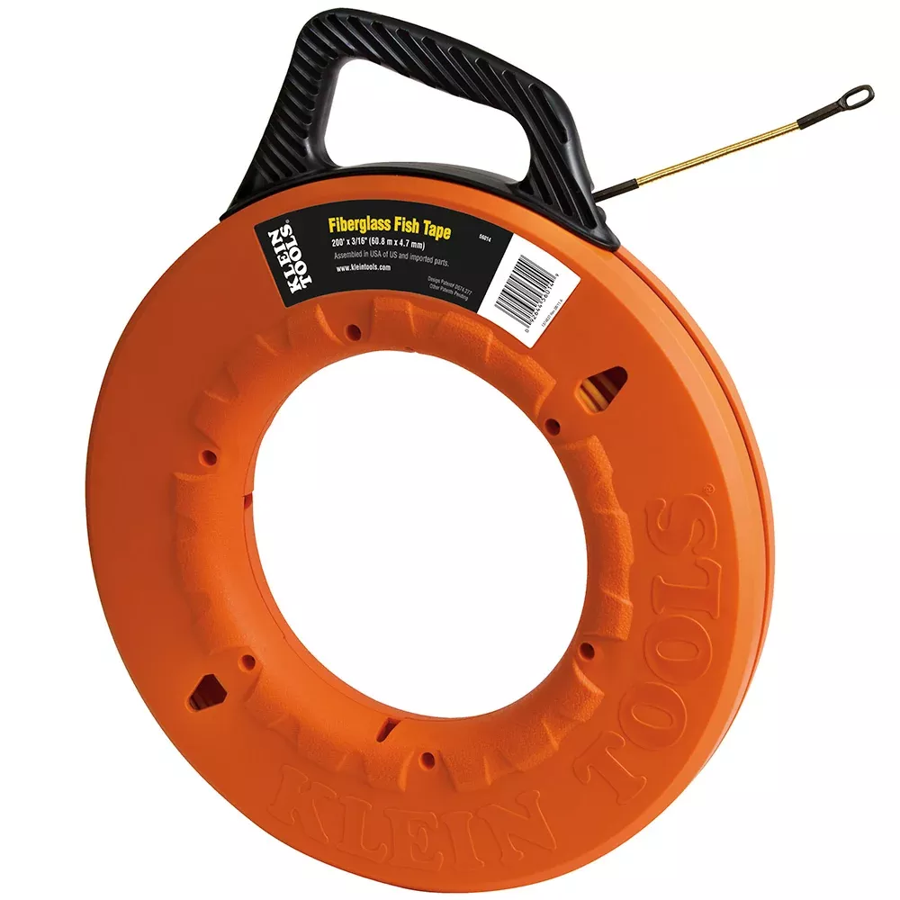 Klein Tools 200' Fiberglass Fish Tape w/ Spiral Leader