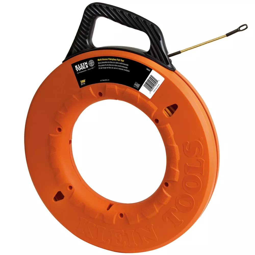 Klein Tools 200' Multi-Groove Fiberglass Fish Tape