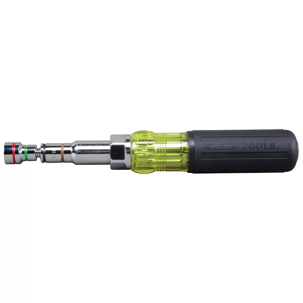 Klein Tools 32807MAG 7-in-1 Nut Driver with Magnetic Driver and Spring Coil Bits
