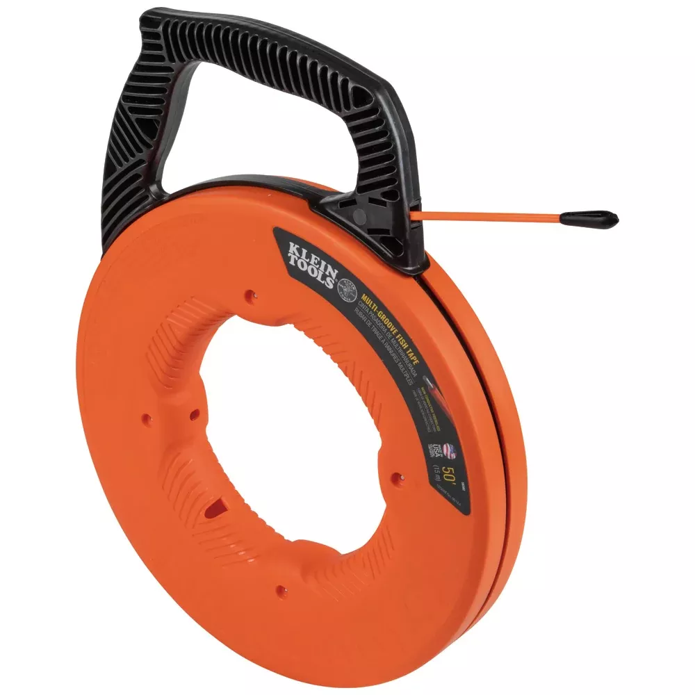 Klein Tools 50' Multi-Groove Fiberglass Fish Tape w/ Nylon Tip