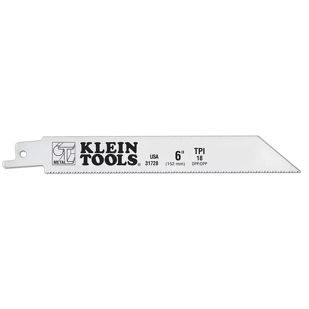 Klein Tools 6" 18 TPI Reciprocating Saw Blades (5 PACK)