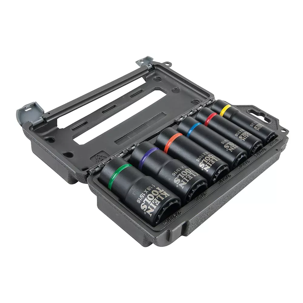 Klein Tools 6 PC. 12-Point 2-IN-1 Impact Socket Set