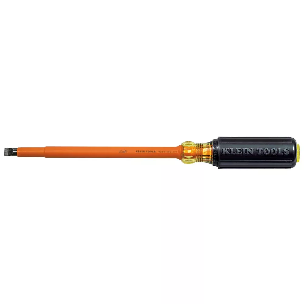 Klein Tools 602-8-INS Insulated Screwdriver, 3/8-Inch Cabinet, 8-Inch
