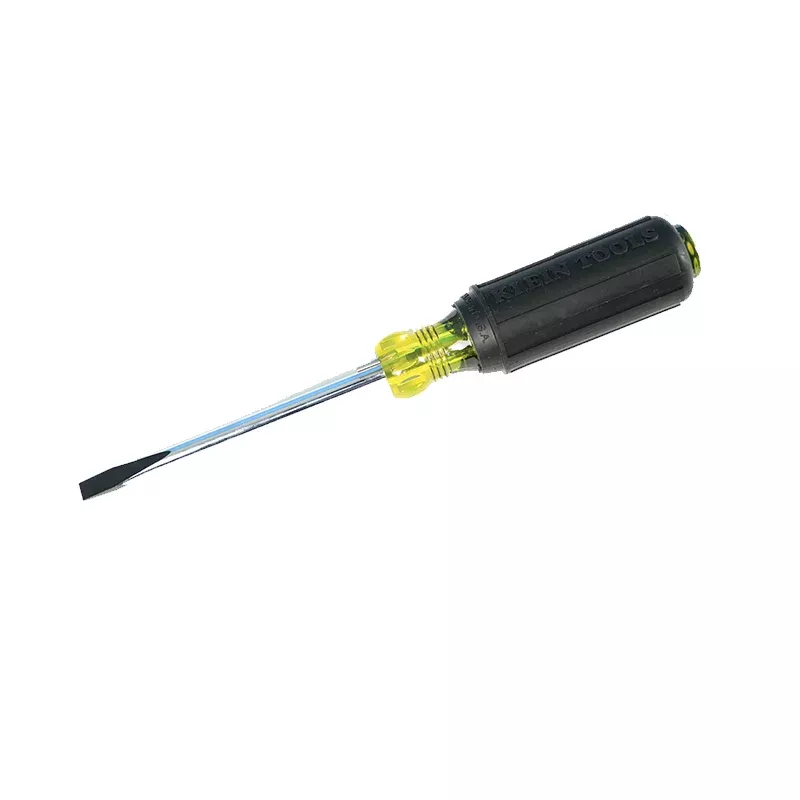 Klein Tools 605-4B 1/4" Cabinet Tip Wire Bending Screwdriver on 4" Round-Shank