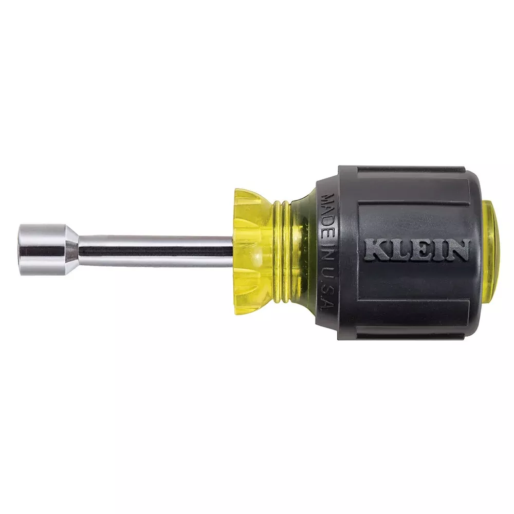 Klein Tools 610-5/16 5/16-Inch Stubby Nut Driver, 1-1/2-Inch Shaft, Cushion Grip