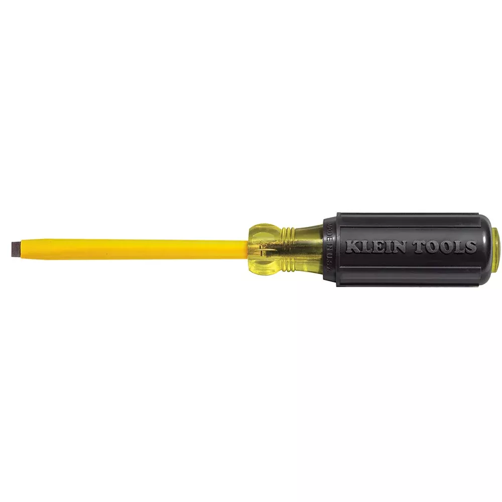 Klein Tools 621-6 Coated 3/16-Inch Cabinet Tip Screwdriver, 6-Inch