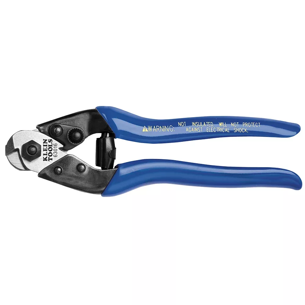 Klein Tools 63016 Heavy-Duty Cable Shears, Blue, 7 1/2-Inches