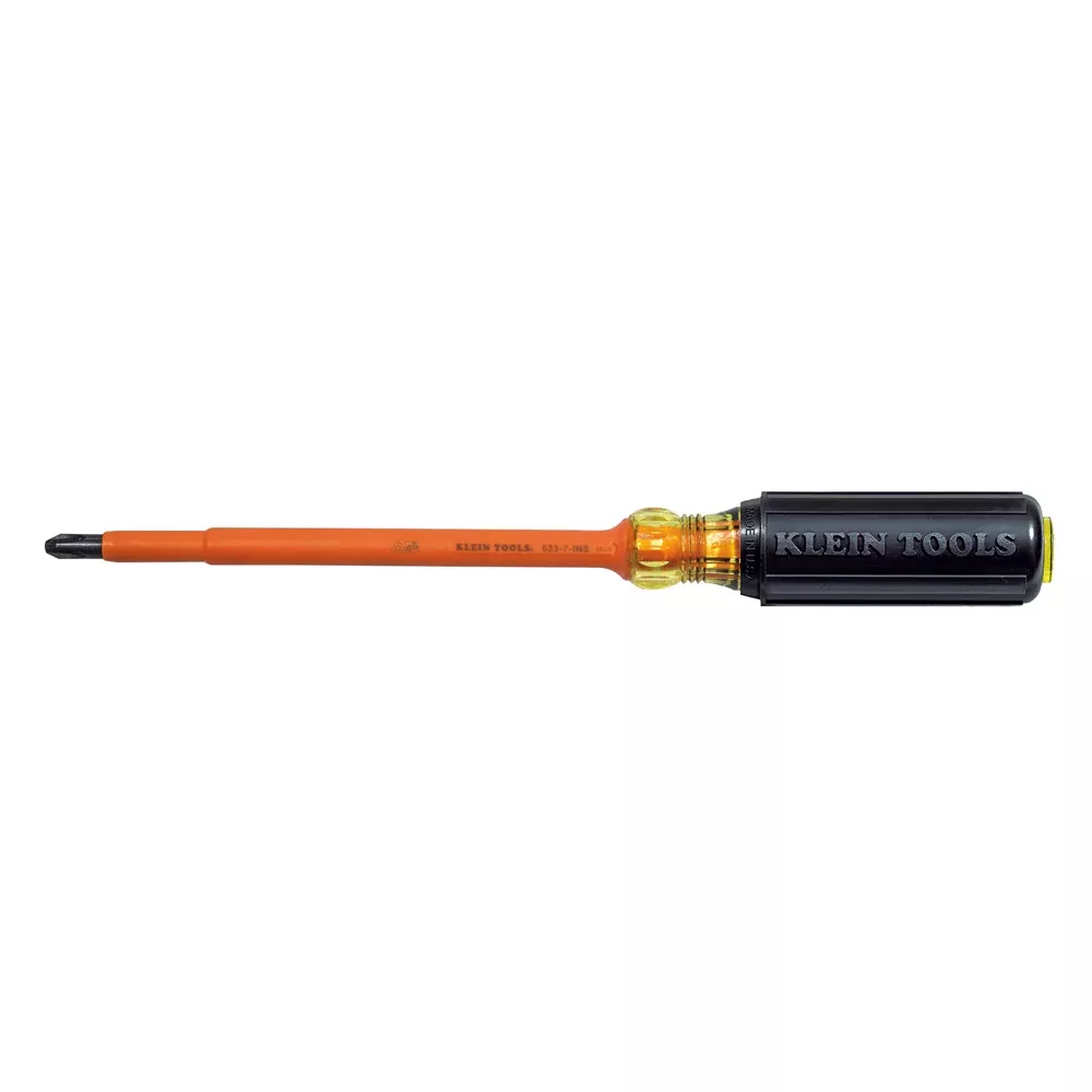 Klein Tools 6337INS Insulated Screwdriver, #3 Phillips, 7-Inch Shank