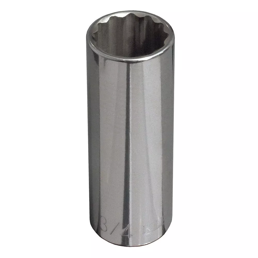 Klein Tools 65830 13/16" Deep 12-Point Socket, 1/2" Drive