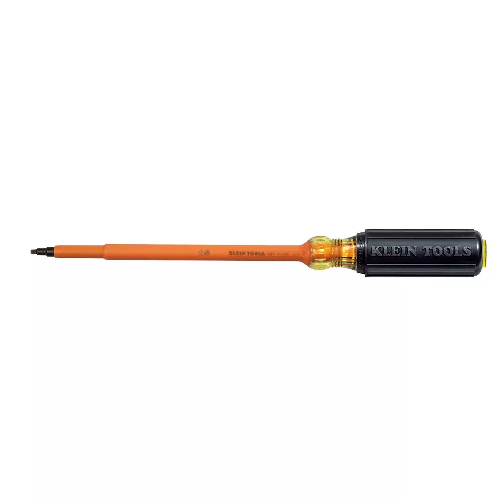 Klein Tools 661-7-INS Insulated Screwdriver, #1 Square with 7-Inch Shank