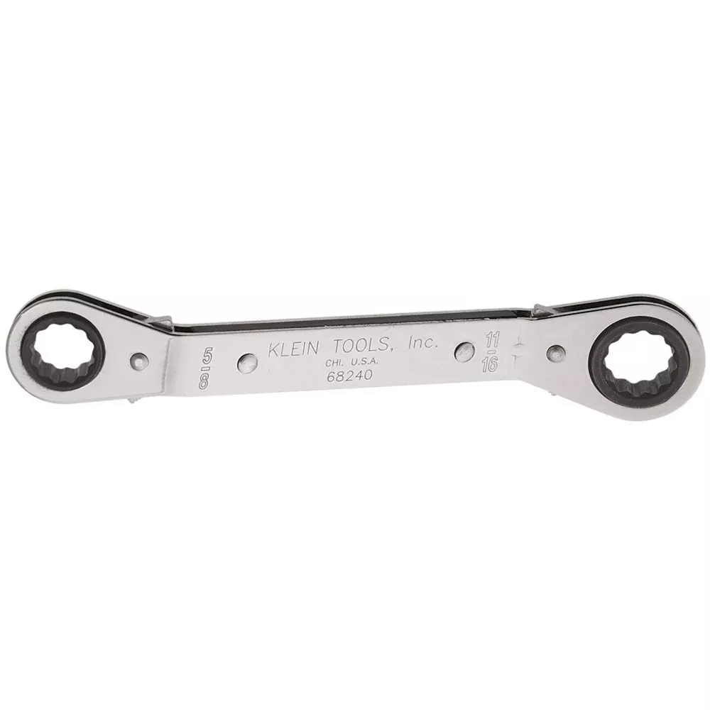 Klein Tools 68240 Reversible Ratcheting Box Wrench, 5/8 x 11/16-Inch