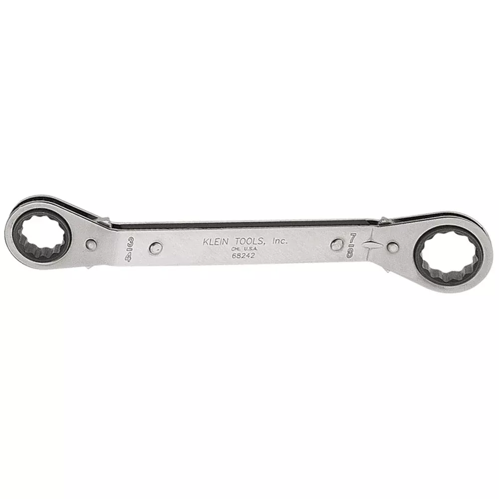 Klein Tools 68242 Reversible Ratcheting Box Wrench, 3/4 x 7/8-Inch