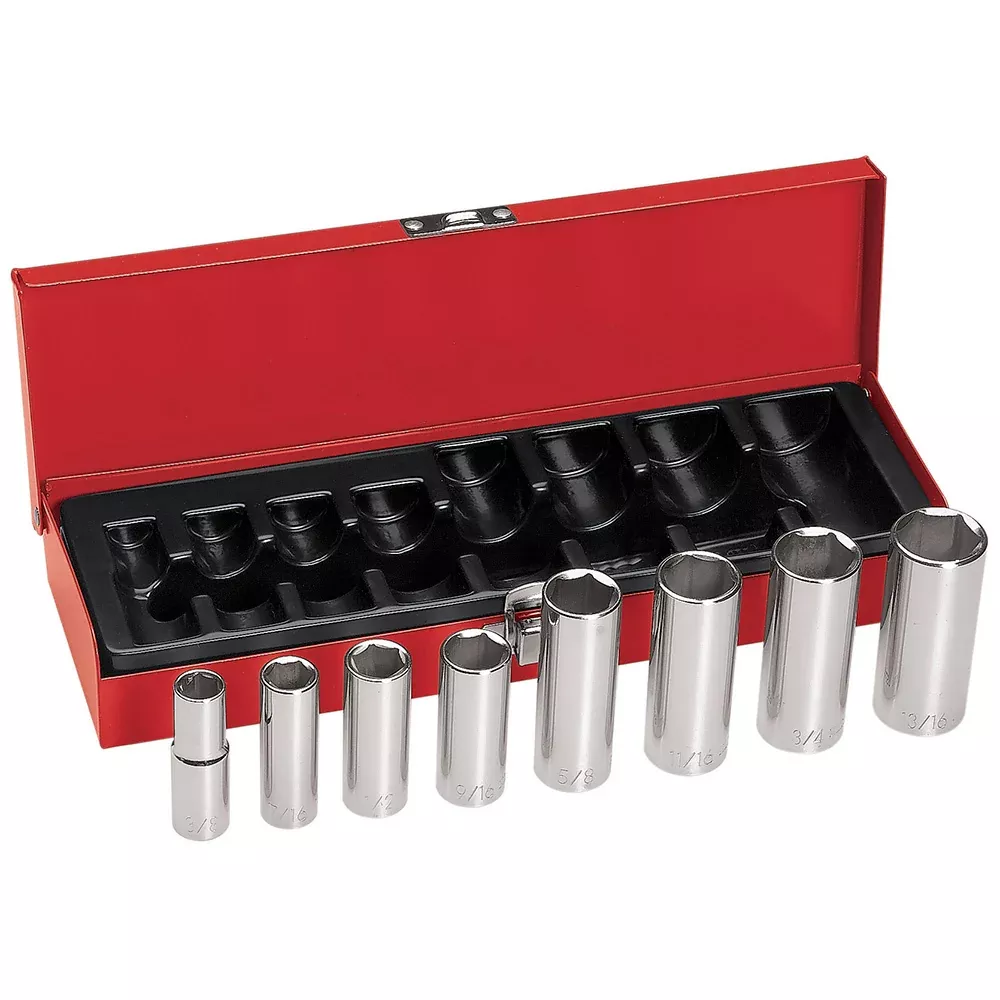 Klein Tools 8 PC. 3/8" Drive Deep Socket Wrench Set