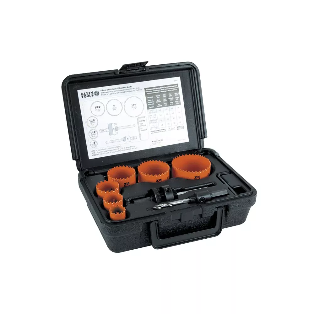 Klein Tools 8 PC. Bi-Metal Hole Saw Kit