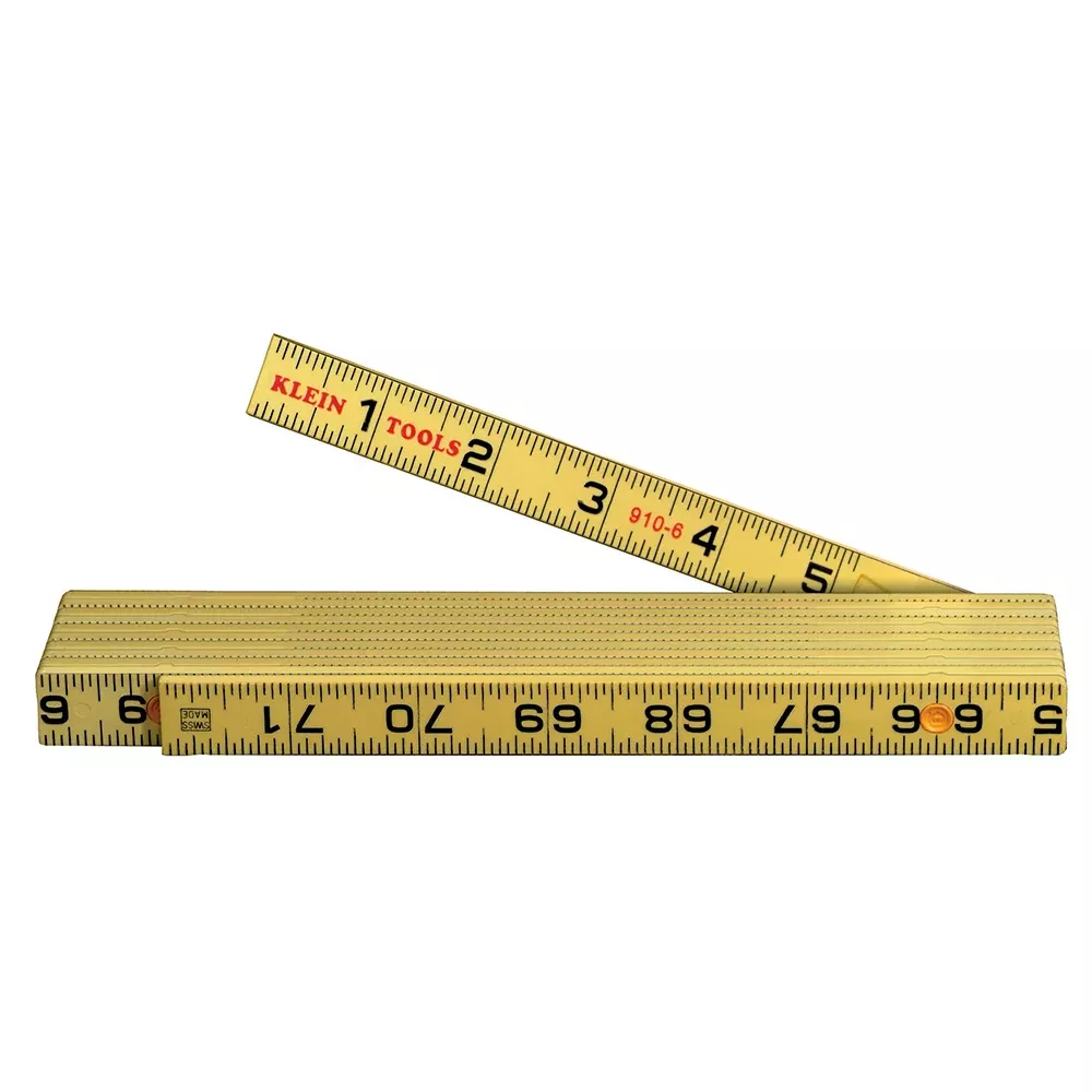 Klein Tools 910-6 Fiberglass Folding Rule, Inside Reading