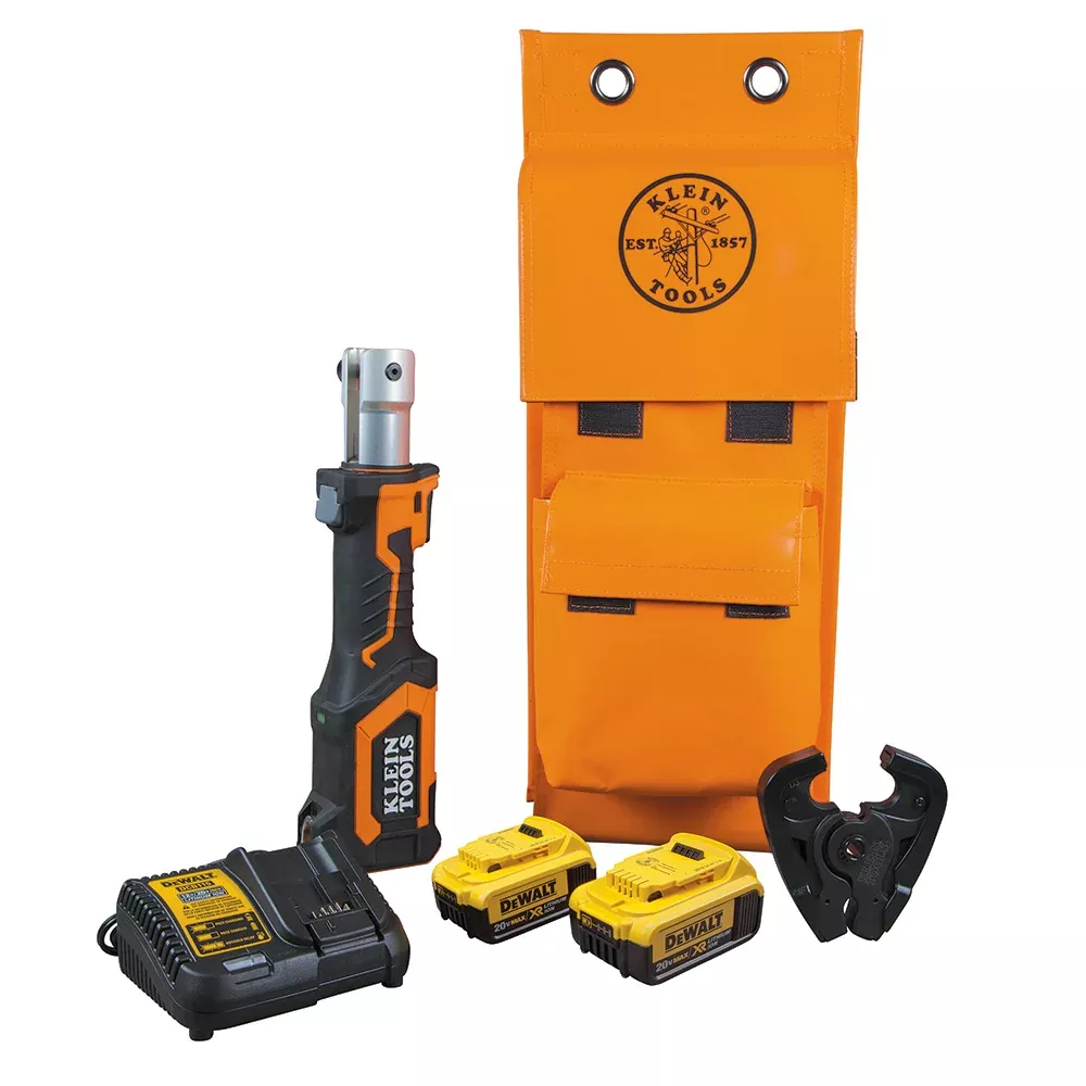 Klein Tools BAT207T24H Battery-Operated Crimper, D3 Groove, 4 Ah