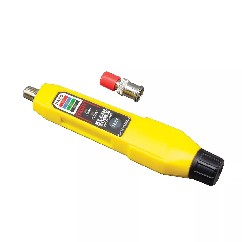 Klein Tools Cable Tester, Coax EXPLORER 2 Tester w/ Batteries & Red Remote