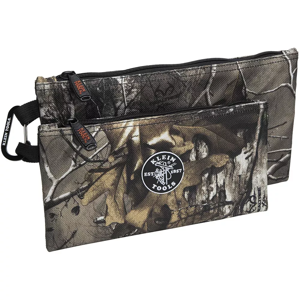Klein Tools Camo Zipper Bag Tool Pouches (2 PACK)