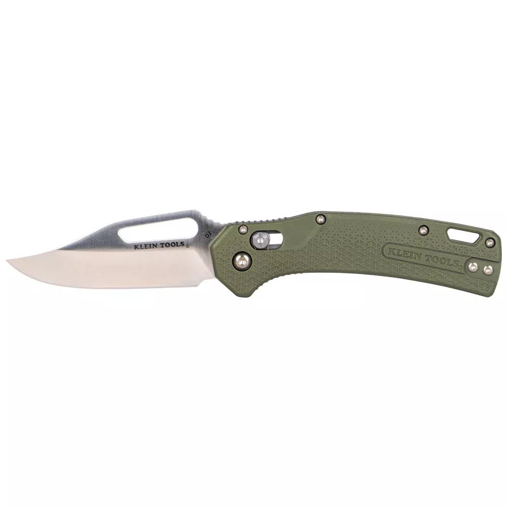 Klein Tools Clip Point Blade KTO Resurgence Knife w/ Moss Green Handle