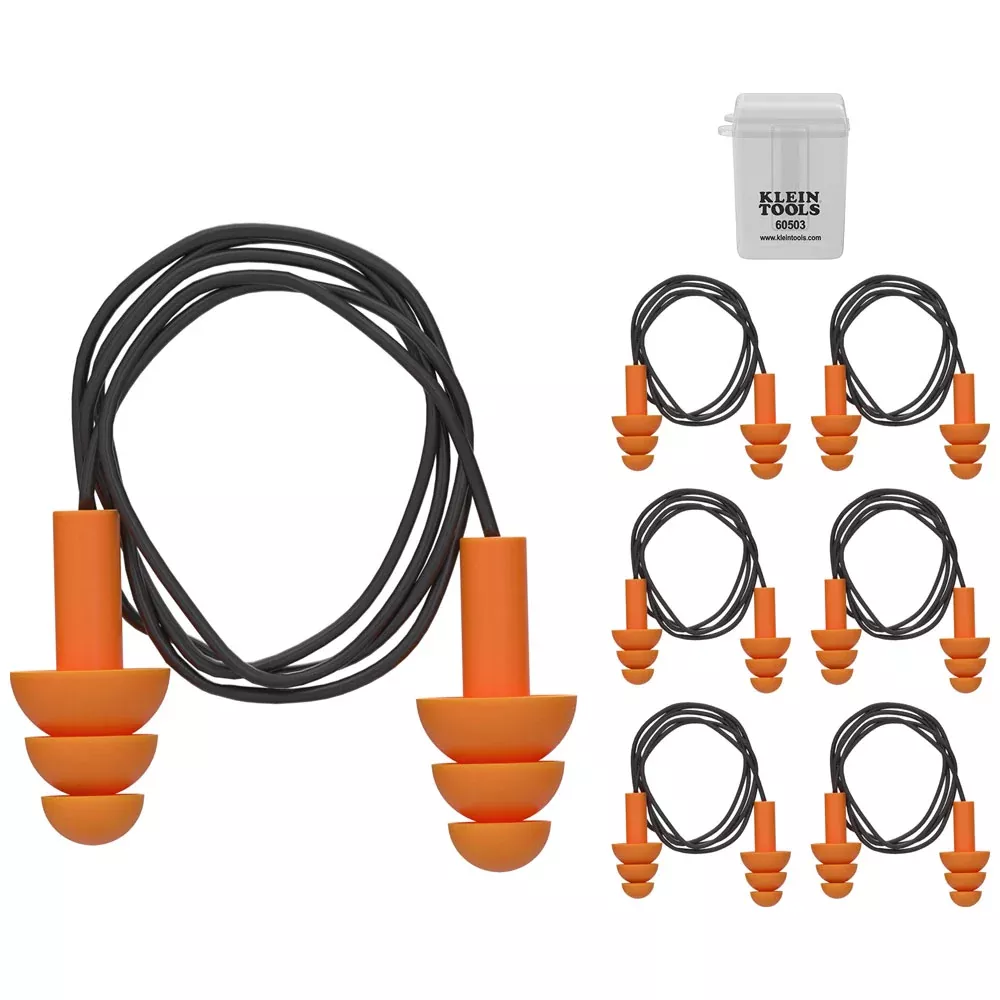 Klein Tools Corded Earplugs (6 PAIRS)