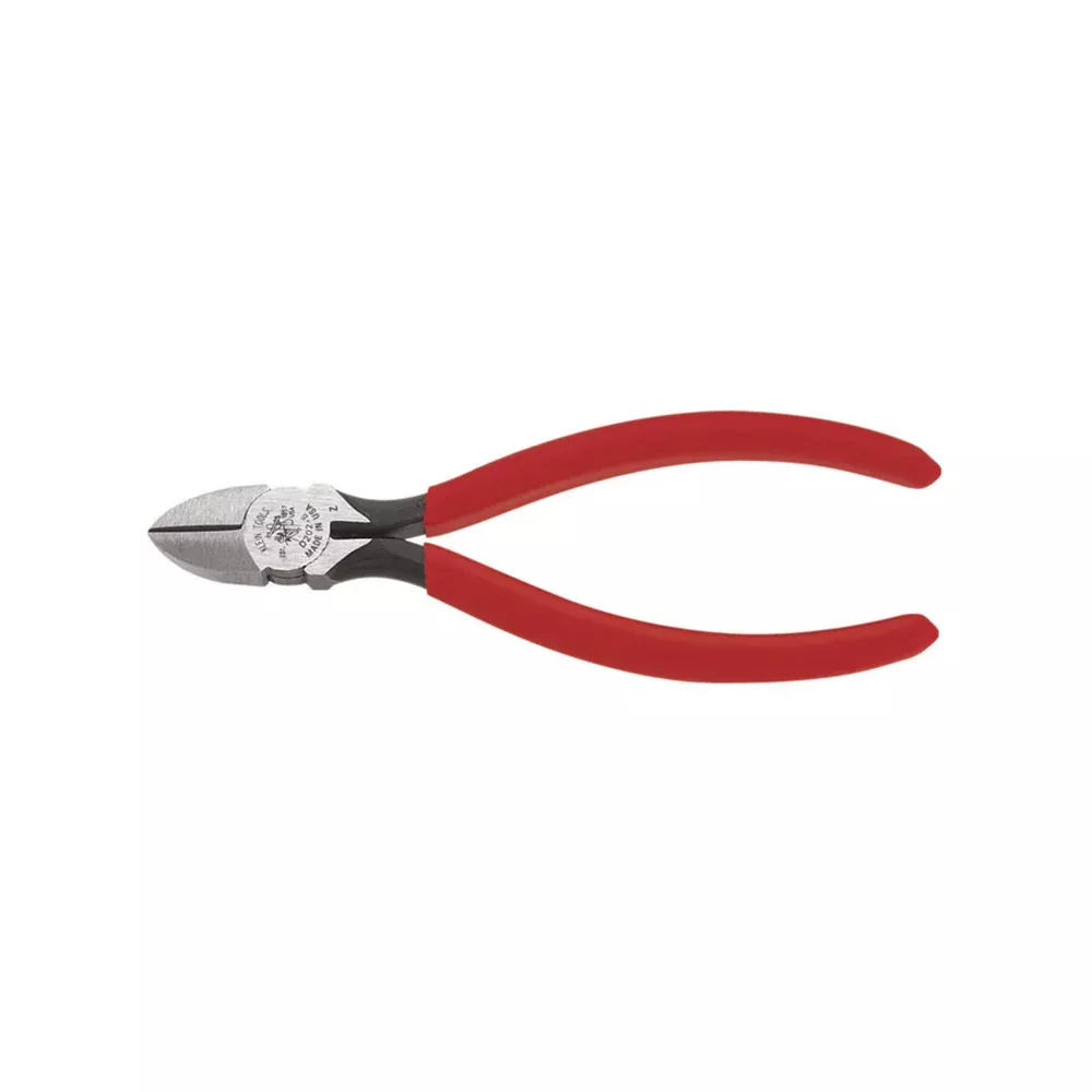 Klein Tools D202-6C Diagonal-Cutting Pliers, Tapered Nose, Spring-Loaded, 6"