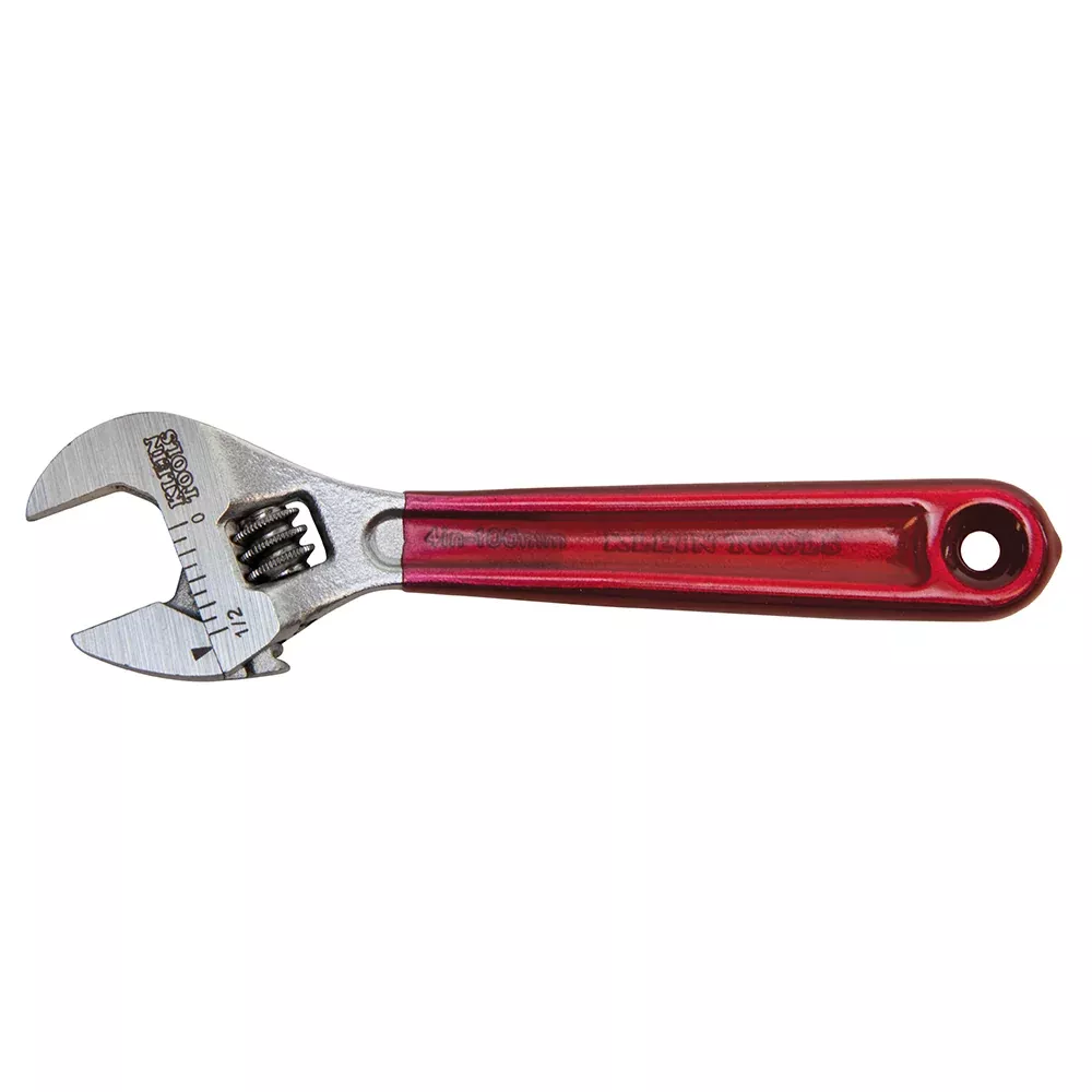 Klein Tools D506-4 Adjustable Wrench, Plastic Dipped, 4"