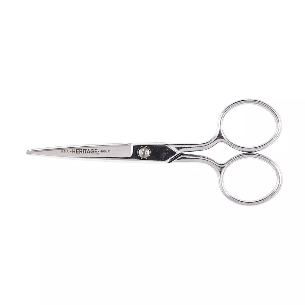 Klein Tools G405LR Embroidery Scissor with Large Ring, 5"