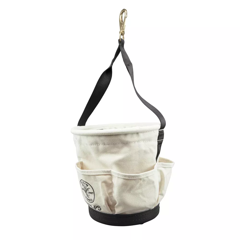 Klein Tools Heavy-Duty Tapered Wall Bucket w/ 4 Pockets