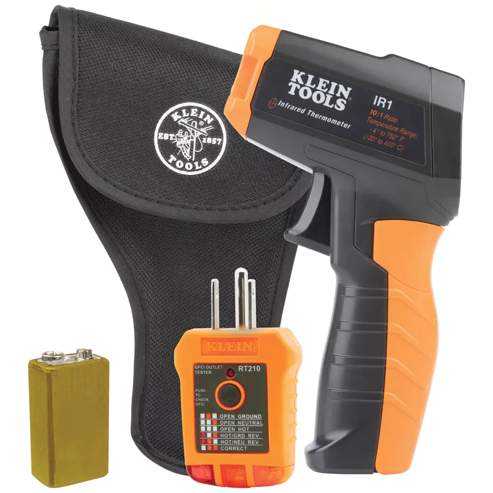 Klein Tools Infrared Thermometer w/ GFCI Receptacle Tester
