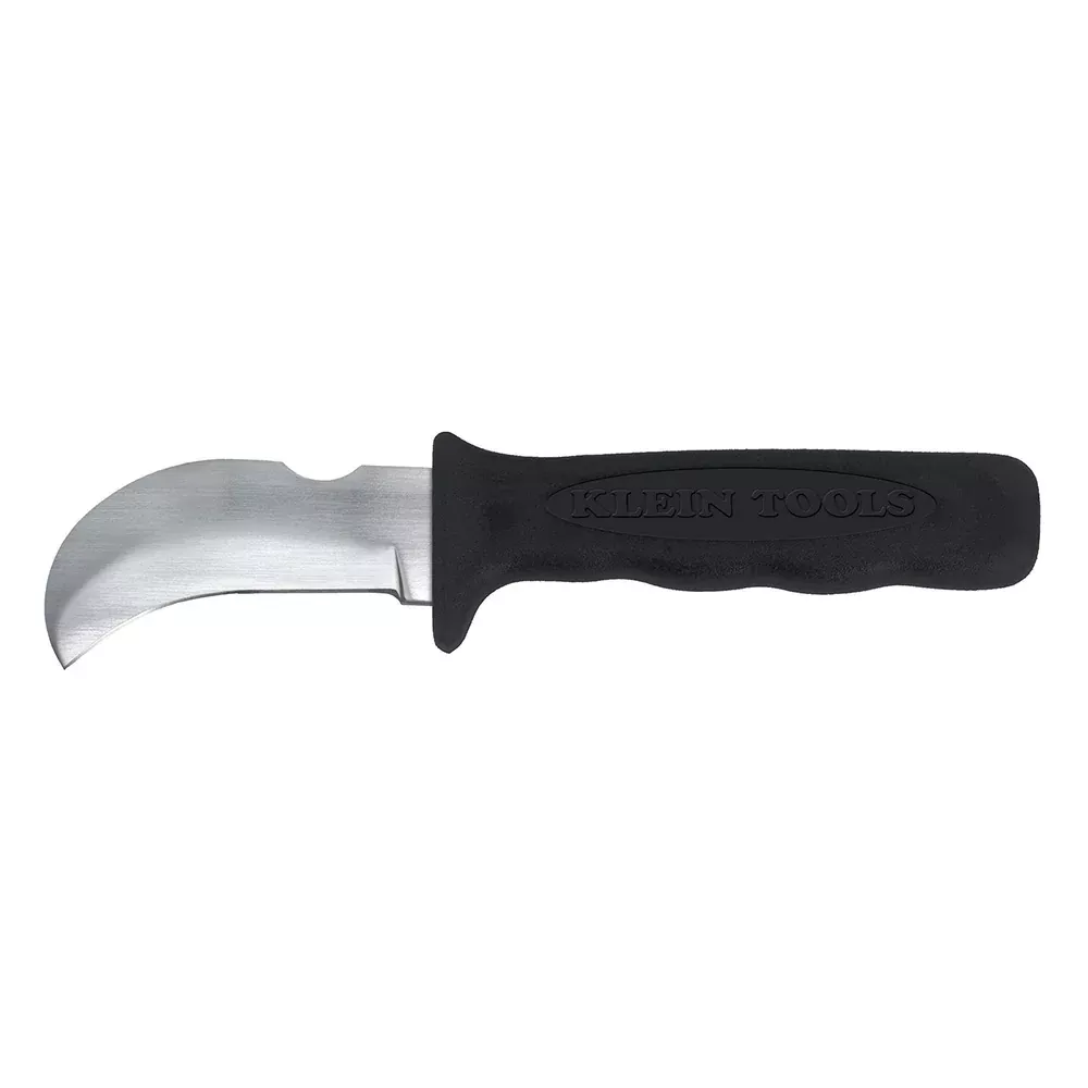 Klein Tools Lineman's Skinning Knife w/ Hook Blade & Notch