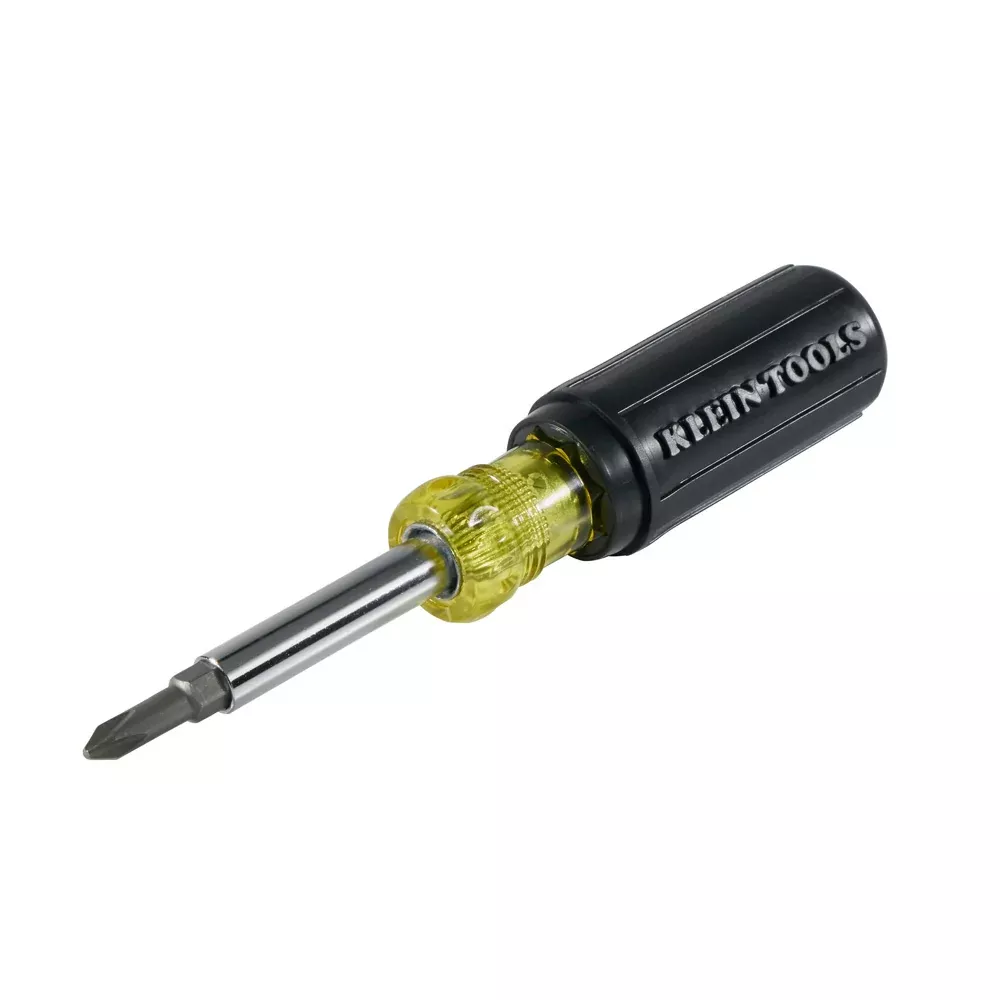 Klein Tools Multi-Bit Screwdriver / Nut Driver, 5-IN-1, Phillips, Slotted Bits