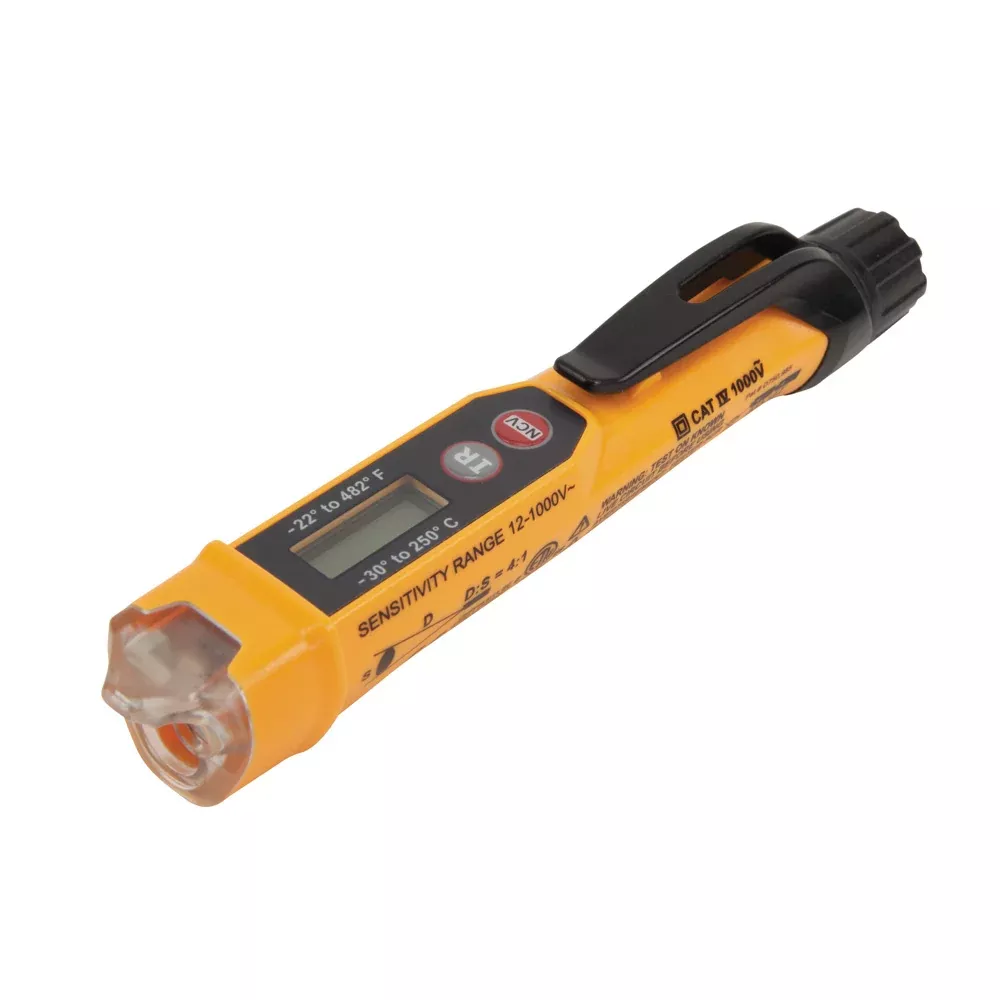 Klein Tools Non-Contact Voltage Tester Pen, 12 - 1000 AC V w/ Infrared Thermometer