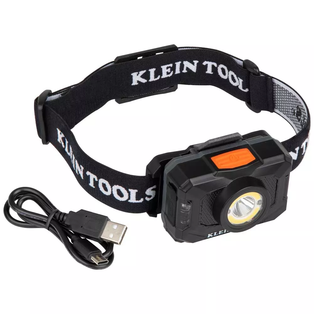 Klein Tools Rechargeable 2-Color LED Headlamp w/ Adjustable Strap