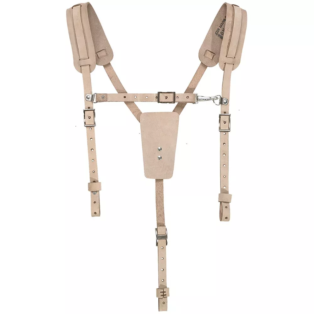 Klein Tools Soft Leather Work Belt Suspenders