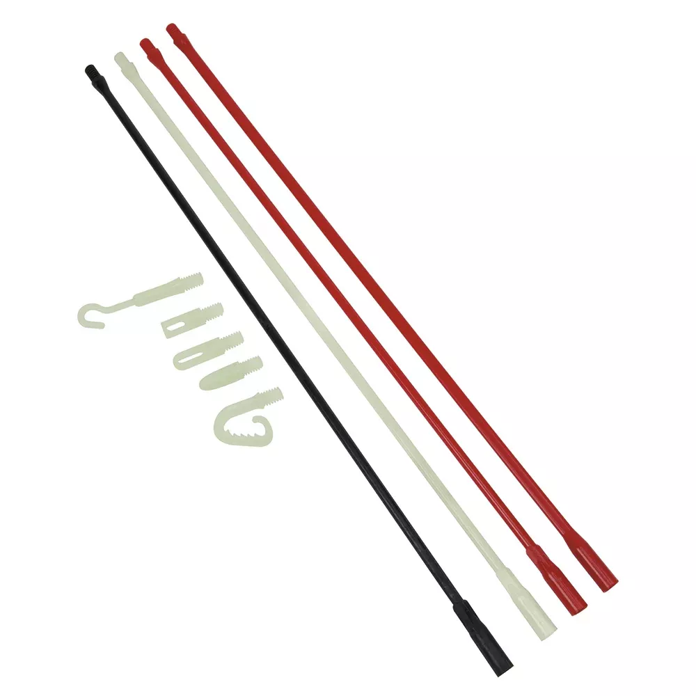 Klein Tools SRS56038 Polymer Glow-in-The-Dark Fish Rod Set, 9 Pc.