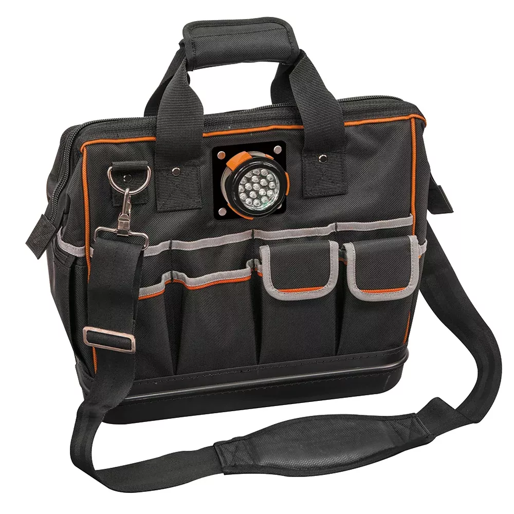Klein Tools TRADESMAN PRO™ 15" Lighted Tool Bag w/ 31 Pockets