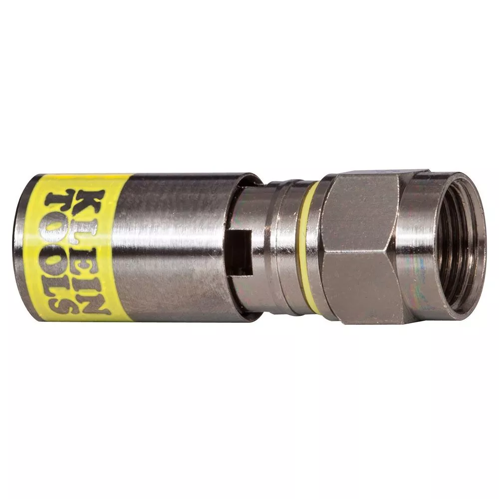 Klein Tools VDV812-606 Universal F Compression Connectors RG6/6Q, 10-Pack