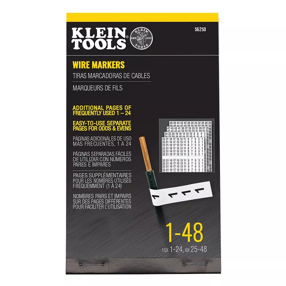 Klein Tools Wire Marker Book, 1-48