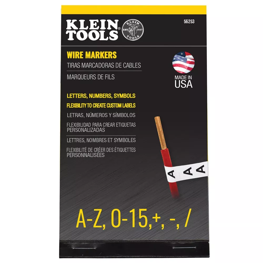Klein Tools Wire Marker Book, Letters, Numbers, & Symbols