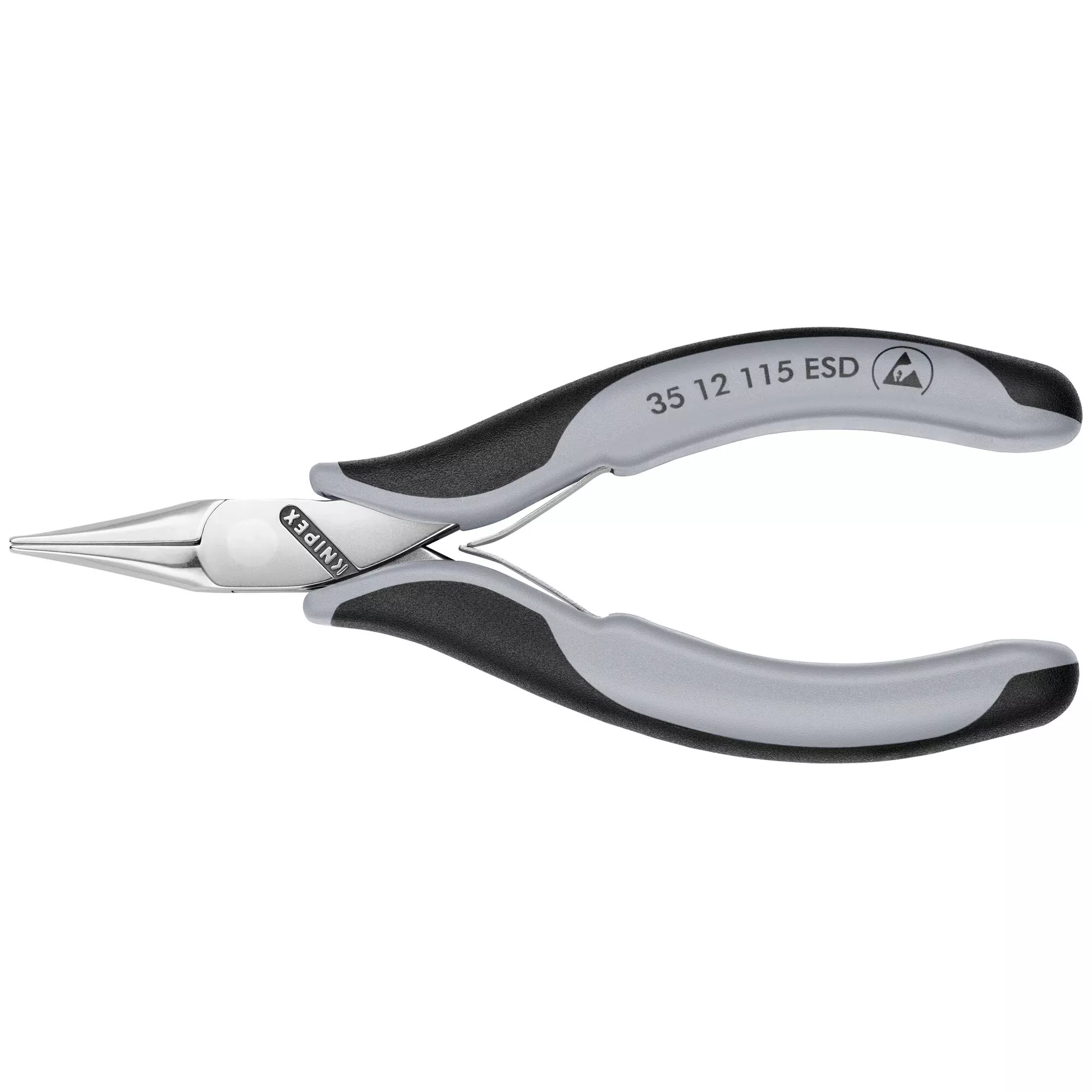 Knipex 35 12 115 ESD 4 1/2" Electronics Pliers-Flat Tips, ESD Handles