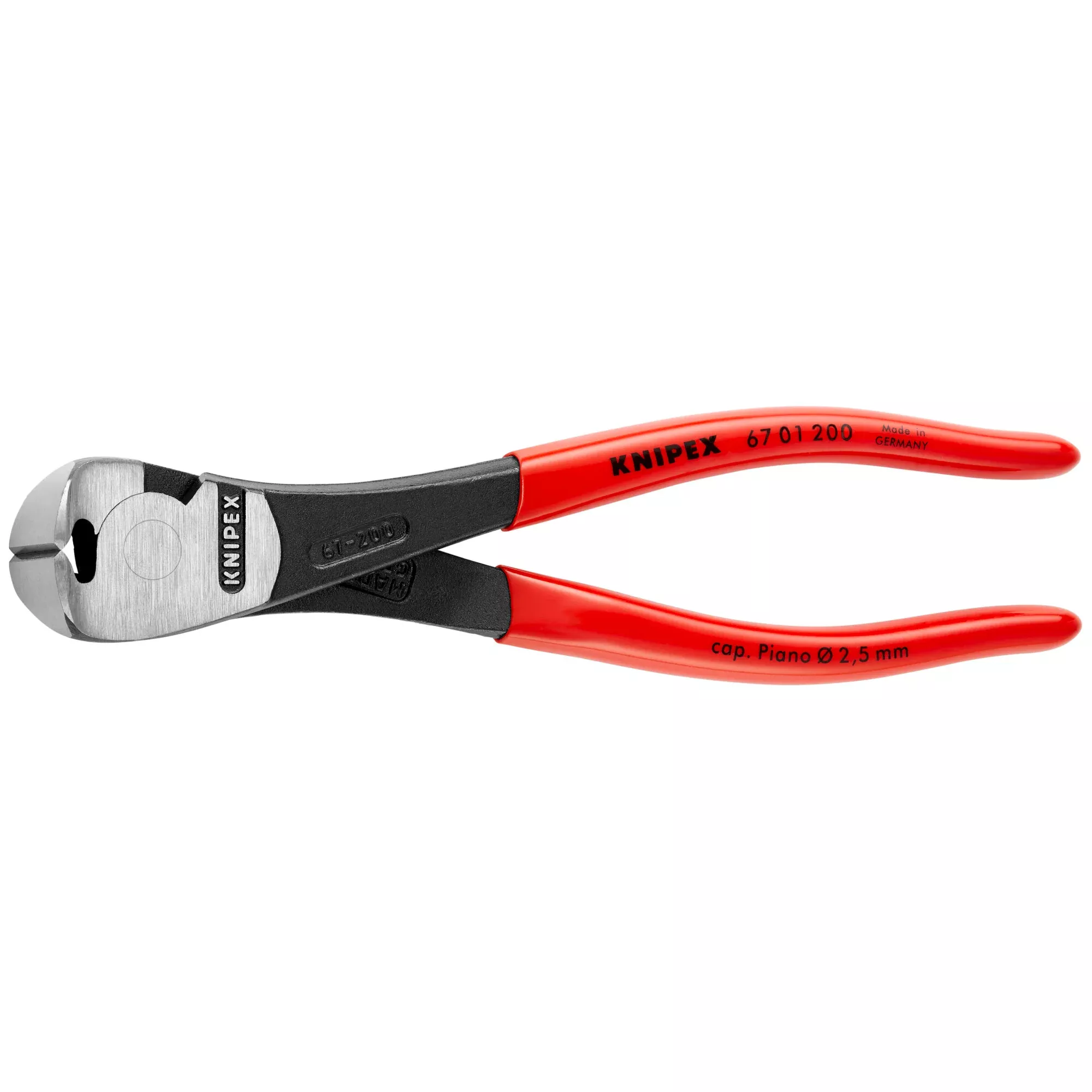 Knipex 67 01 200 8" High Leverage End Cutting Nippers