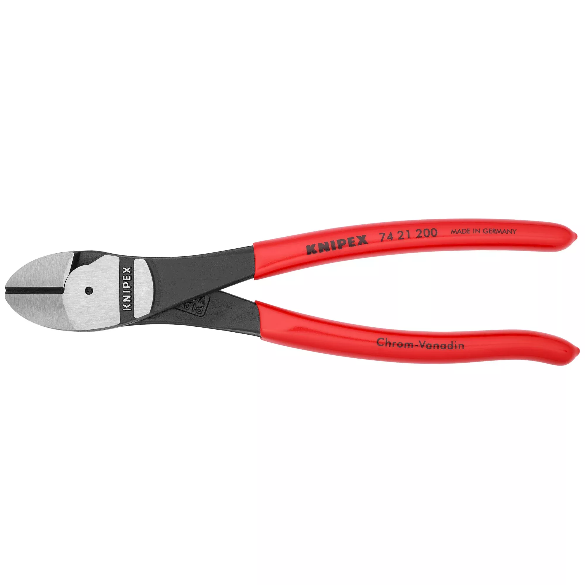 Knipex 74 21 200 8" High Leverage 12° Angled Diagonal Cutters