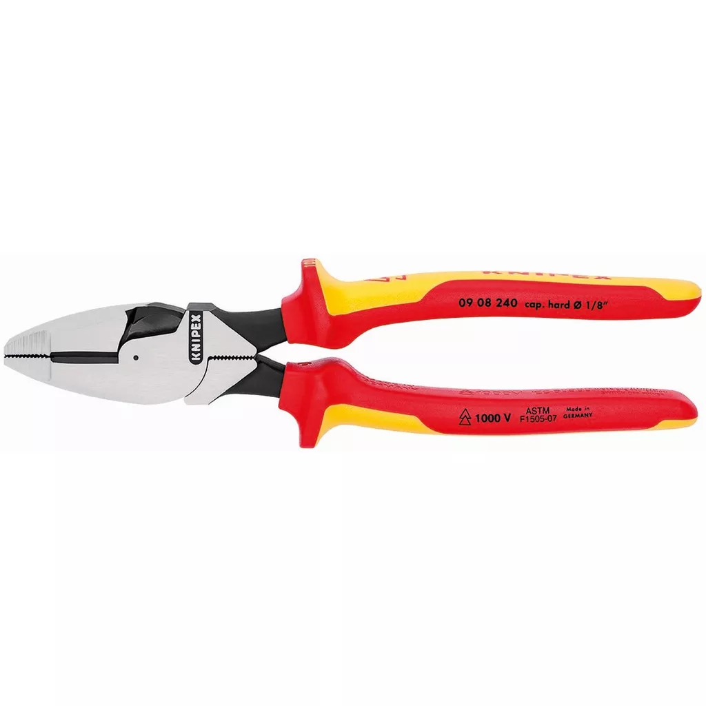 Knipex High Leverage Lineman's Pliers New England Head-1,000V Insulated 09 08 240 SBA