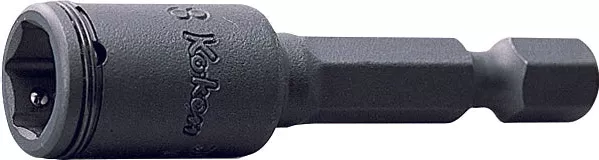 Ko-ken 113.50(2B)-7 | 1/4" Hex Power Drive Nutsetter | 7mm Hex (Nut Grip) | Length 50mm