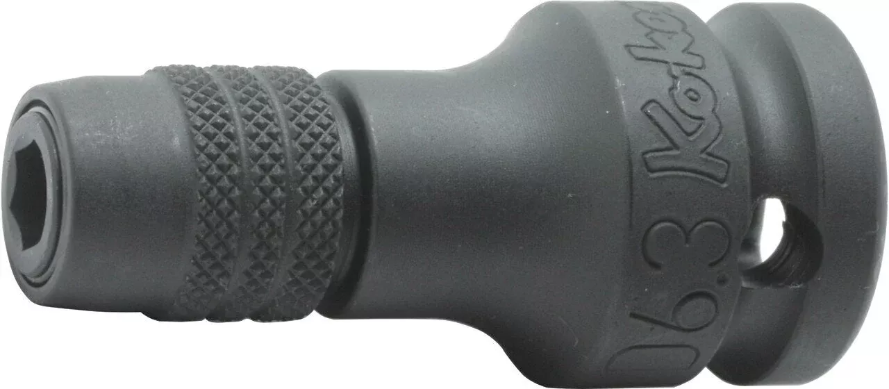 Ko-Ken 14142-D6.3 | 1/2 Sq. Dr. Adaptor1/4 For 1/4H Bit Length 55mm Locking Quick release