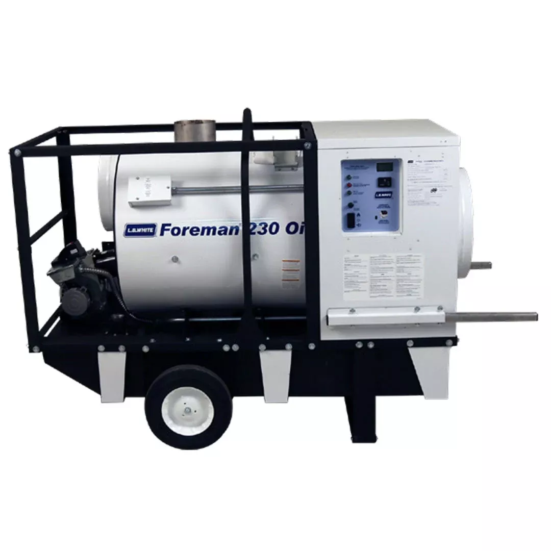 L.B. White FOREMAN 230 OIL LINK Capable Indirect-Fired Portable Heater 230,000 BTUs