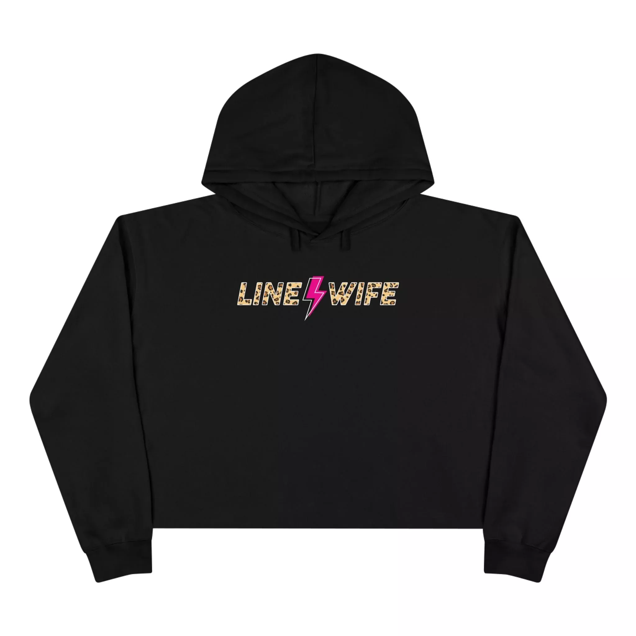 Line Wife Cheetah Crop Hoodie