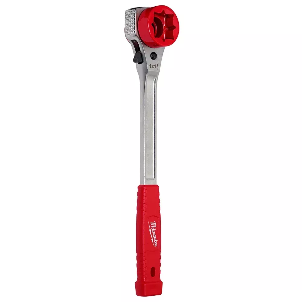 Lineman's High-Leverage Ratcheting Wrench w/ Milled Strike Face