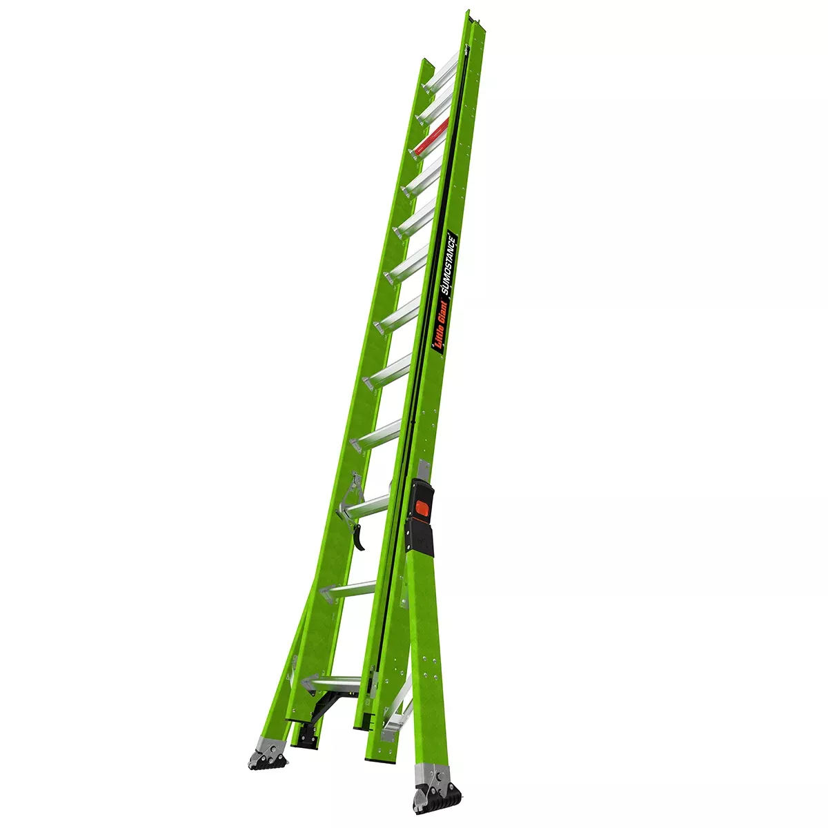 LITTLE GIANT LADDER | Sumostance w /Hyperlite Technology 24' - ANSI Type IAA - 375 lb Rated, Fiberglass Extension Ladder with GROUND CUE and SURE-SET Feet | #17224