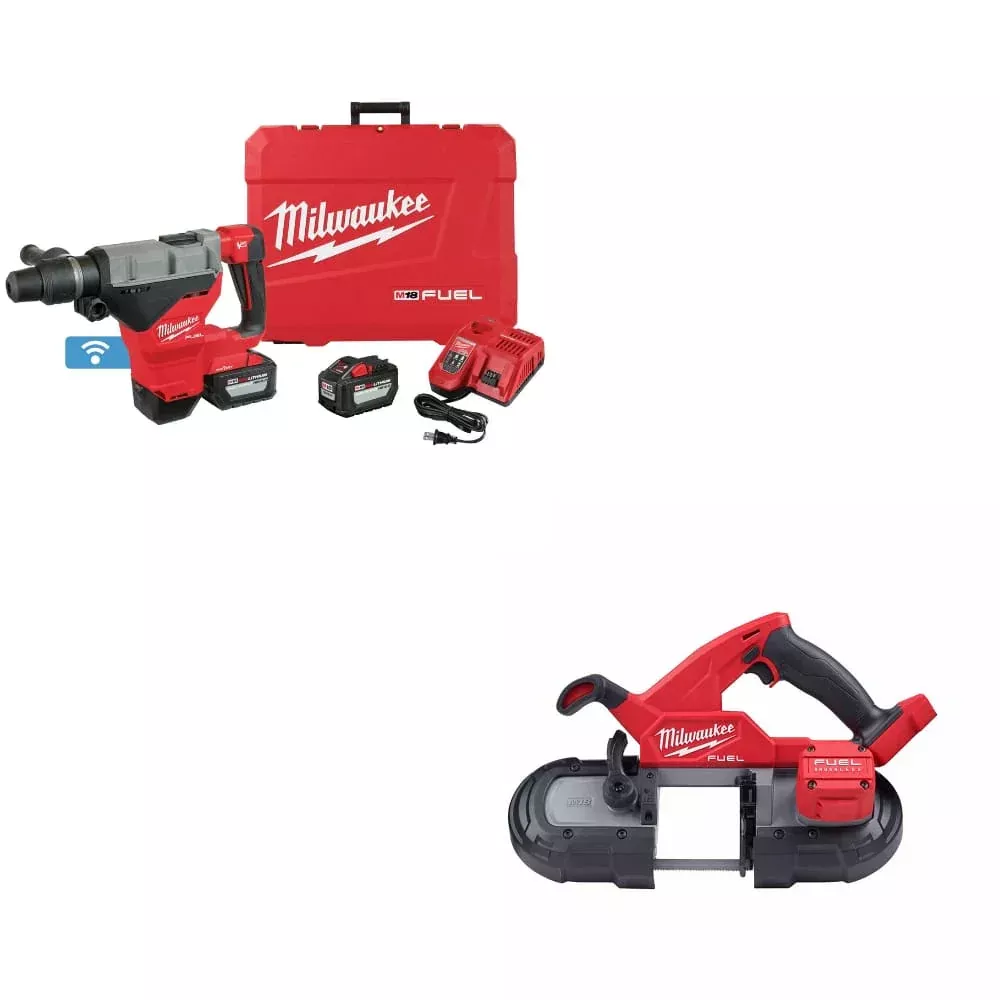 M18 FUEL 1-3/4 SDS MAX Rotary Hammer Kit w/ (2) 12.0 Battery